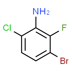 ChemSpider 2D Image | 3-Bromo-6-chloro-2-fluoroaniline | C6H4BrClFN