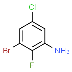 ChemSpider 2D Image | 3-Bromo-5-chloro-2-fluoroaniline | C6H4BrClFN
