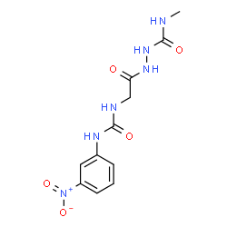 ChemSpider 2D Image | N-Methyl-2-({[(3-nitrophenyl)carbamoyl]amino}acetyl)hydrazinecarboxamide | C11H14N6O5