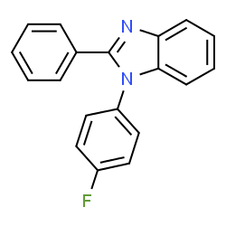 ChemSpider 2D Image | 1-(4-Fluorophenyl)-2-phenyl-1H-benzimidazole | C19H13FN2