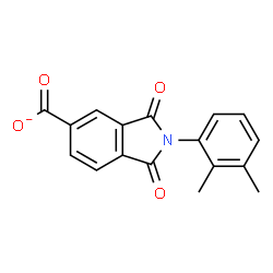 ChemSpider 2D Image | 2-(2,3-Dimethylphenyl)-1,3-dioxo-5-isoindolinecarboxylate | C17H12NO4