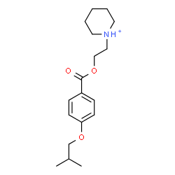 ChemSpider 2D Image | 1-{2-[(4-Isobutoxybenzoyl)oxy]ethyl}piperidinium | C18H28NO3