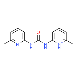 ChemSpider 2D Image | 2-Methyl-6-{[(6-methyl-2-pyridinyl)carbamoyl]amino}pyridinium | C13H15N4O