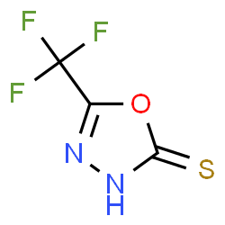 ChemSpider 2D Image | 5-(Trifluoromethyl)-1,3,4-oxadiazole-2(3H)-thione | C3HF3N2OS