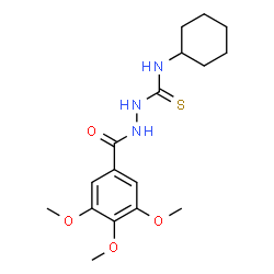 ChemSpider 2D Image | N-Cyclohexyl-2-(3,4,5-trimethoxybenzoyl)hydrazinecarbothioamide | C17H25N3O4S