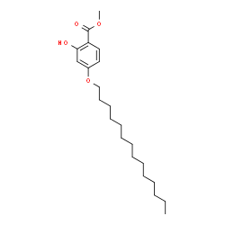 ChemSpider 2D Image | Methyl 2-hydroxy-4-(tetradecyloxy)benzoate | C22H36O4