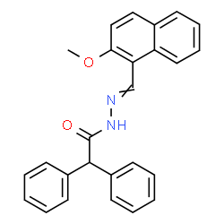 ChemSpider 2D Image | N'-[(2-Methoxy-1-naphthyl)methylene]-2,2-diphenylacetohydrazide | C26H22N2O2