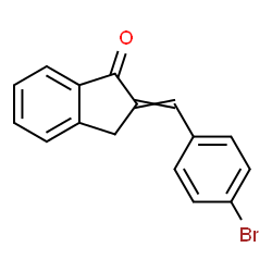 ChemSpider 2D Image | 2-(4-Bromobenzylidene)-1-indanone | C16H11BrO