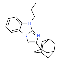 ChemSpider 2D Image | 2-(Adamantan-1-yl)-9-propyl-9H-imidazo[1,2-a]benzimidazole | C22H27N3