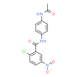 ChemSpider 2D Image | N-(4-Acetamidophenyl)-2-chloro-5-nitrobenzamide | C15H12ClN3O4