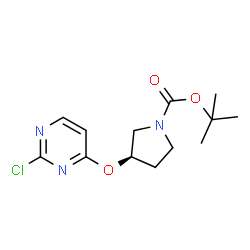 ChemSpider 2D Image | (R)-tert-Butyl 3-((2-chloropyrimidin-4-yl)oxy)pyrrolidine-1-carboxylate | C13H18ClN3O3