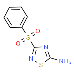 ChemSpider 2D Image | 3-(Phenylsulfonyl)-1,2,4-thiadiazol-5-amine | C8H7N3O2S2
