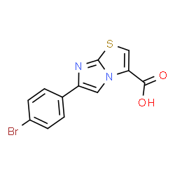 ChemSpider 2D Image | 6-(4-BROMO-PHENYL)-IMIDAZO[2,1-B]THIAZOLE-3-CARBOXYLIC ACID | C12H7BrN2O2S