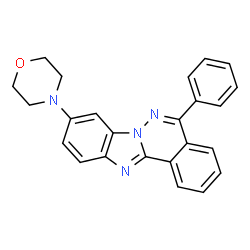 ChemSpider 2D Image | 9-(4-Morpholinyl)-5-phenylbenzimidazo[2,1-a]phthalazine | C24H20N4O