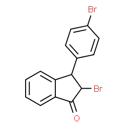 ChemSpider 2D Image | 2-Bromo-3-(4-bromophenyl)-1-indanone | C15H10Br2O