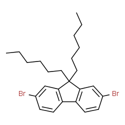 ChemSpider 2D Image | 9,9-Dihexyl-2,7-dibromofluorene | C25H32Br2