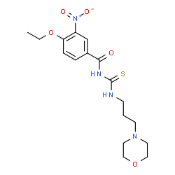 ChemSpider 2D Image | 4-Ethoxy-N-{[3-(4-morpholinyl)propyl]carbamothioyl}-3-nitrobenzamide | C17H24N4O5S