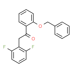 ChemSpider 2D Image | 1-[2-(Benzyloxy)phenyl]-2-(2,6-difluorophenyl)ethanone | C21H16F2O2