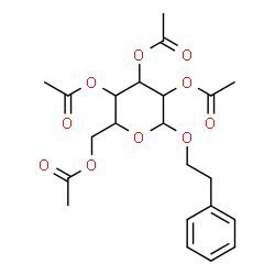 ChemSpider 2D Image | 2-Phenylethyl 2,3,4,6-tetra-O-acetylhexopyranoside | C22H28O10