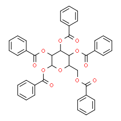 ChemSpider 2D Image | 1,2,3,4,6-Penta-O-benzoylhexopyranose | C41H32O11
