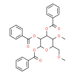 ChemSpider 2D Image | 1,2,3-Tri-O-benzoyl-4,6-di-O-methylhexopyranose | C29H28O9
