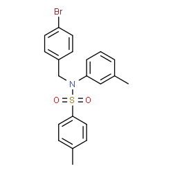 ChemSpider 2D Image | N-(4-Bromobenzyl)-4-methyl-N-(3-methylphenyl)benzenesulfonamide | C21H20BrNO2S