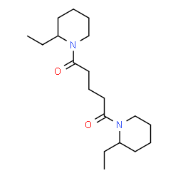 ChemSpider 2D Image | 1,5-Bis(2-ethyl-1-piperidinyl)-1,5-pentanedione | C19H34N2O2