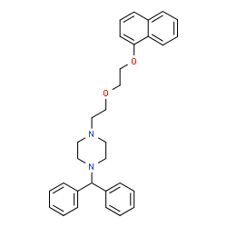 ChemSpider 2D Image | 1-(Diphenylmethyl)-4-{2-[2-(1-naphthyloxy)ethoxy]ethyl}piperazine | C31H34N2O2