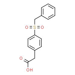 ChemSpider 2D Image | [4-(Benzylsulfonyl)phenyl]acetic acid | C15H14O4S