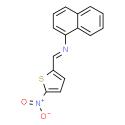ChemSpider 2D Image | (E)-N-(1-Naphthyl)-1-(5-nitro-2-thienyl)methanimine | C15H10N2O2S