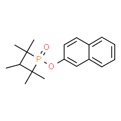 ChemSpider 2D Image | 2,2,3,4,4-Pentamethyl-1-(2-naphthyloxy)phosphetane 1-oxide | C18H23O2P