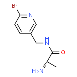 ChemSpider 2D Image | N-[(6-Bromo-3-pyridinyl)methyl]alaninamide | C9H12BrN3O