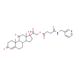 ChemSpider 2D Image | 17-Hydroxy-3,11,20-trioxopregn-4-en-21-yl 4-oxo-4-[(3-pyridinylmethyl)amino]butanoate | C31H38N2O7