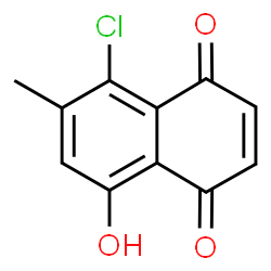 ChemSpider 2D Image | 5-Chloro-8-hydroxy-6-methyl-1,4-naphthoquinone | C11H7ClO3