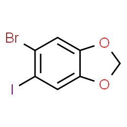 ChemSpider 2D Image | 5-Bromo-6-iodo-1,3-benzodioxole | C7H4BrIO2