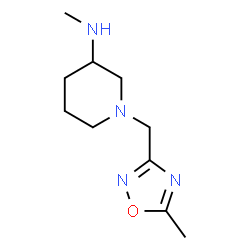 ChemSpider 2D Image | N-Methyl-1-[(5-methyl-1,2,4-oxadiazol-3-yl)methyl]-3-piperidinamine | C10H18N4O