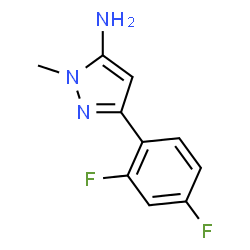 ChemSpider 2D Image | 3-(2,4-Difluorophenyl)-1-methyl-1H-pyrazol-5-amine | C10H9F2N3
