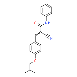 ChemSpider 2D Image | 2-Cyano-3-(4-isobutoxyphenyl)-N-phenylacrylamide | C20H20N2O2