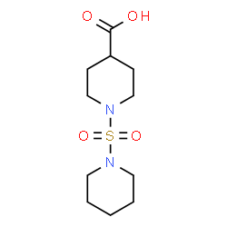 ChemSpider 2D Image | 1-(1-Piperidinylsulfonyl)-4-piperidinecarboxylic acid | C11H20N2O4S