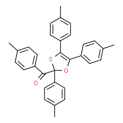 ChemSpider 2D Image | (4-Methylphenyl)[2,4,5-tris(4-methylphenyl)-1,3-oxathiol-2-yl]methanone | C32H28O2S
