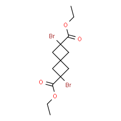 ChemSpider 2D Image | Diethyl 2,6-dibromospiro[3.3]heptane-2,6-dicarboxylate | C13H18Br2O4