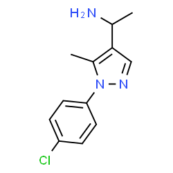 ChemSpider 2D Image | 1-[1-(4-Chlorophenyl)-5-methyl-1H-pyrazol-4-yl]ethanamine | C12H14ClN3