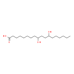 ChemSpider 2D Image | 9,12-Dihydroxyoctadecanoic acid | C18H36O4