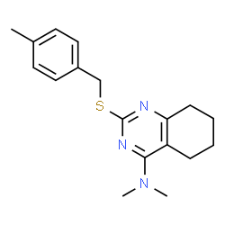 ChemSpider 2D Image | N,N-Dimethyl-2-[(4-methylbenzyl)sulfanyl]-5,6,7,8-tetrahydro-4-quinazolinamine | C18H23N3S