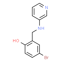 ChemSpider 2D Image | 4-Bromo-2-[(3-pyridinylamino)methyl]phenol | C12H11BrN2O