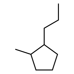 ChemSpider 2D Image | 1-Methyl-2-propylcyclopentane | C9H18