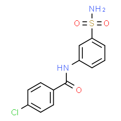 ChemSpider 2D Image | 4-Chloro-N-(3-sulfamoylphenyl)benzamide | C13H11ClN2O3S