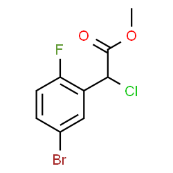 ChemSpider 2D Image | Methyl (5-bromo-2-fluorophenyl)(chloro)acetate | C9H7BrClFO2