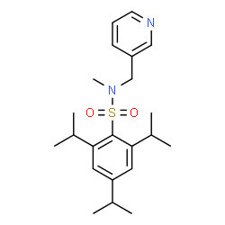 ChemSpider 2D Image | 2,4,6-Triisopropyl-N-methyl-N-(3-pyridinylmethyl)benzenesulfonamide | C22H32N2O2S