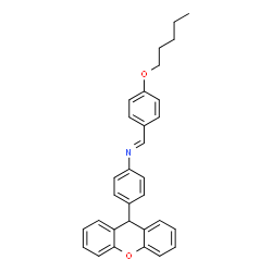 ChemSpider 2D Image | (E)-1-[4-(Pentyloxy)phenyl]-N-[4-(9H-xanthen-9-yl)phenyl]methanimine | C31H29NO2